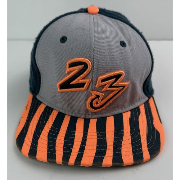 Tiger Strip Air Jordan Jumpman Snapback Embroidered #23 Hat Cap Teal/Orange/Gray - Picture 1 of 12